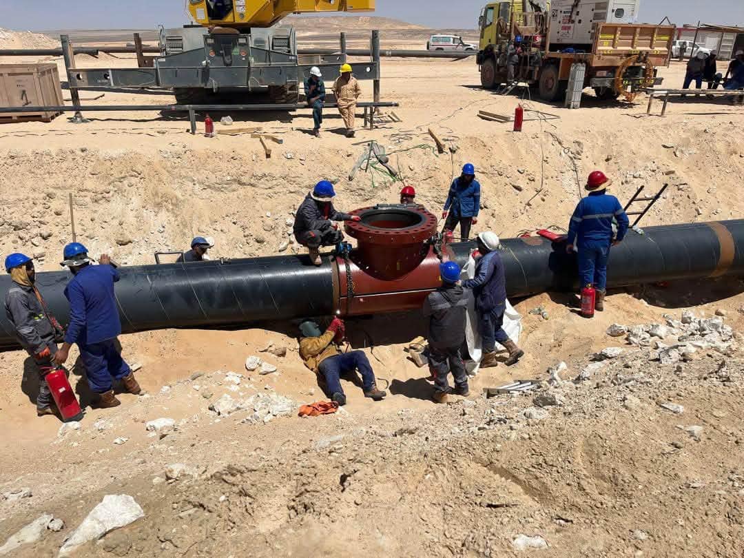 Pipeline replacement works on the Sarir–Hariga line