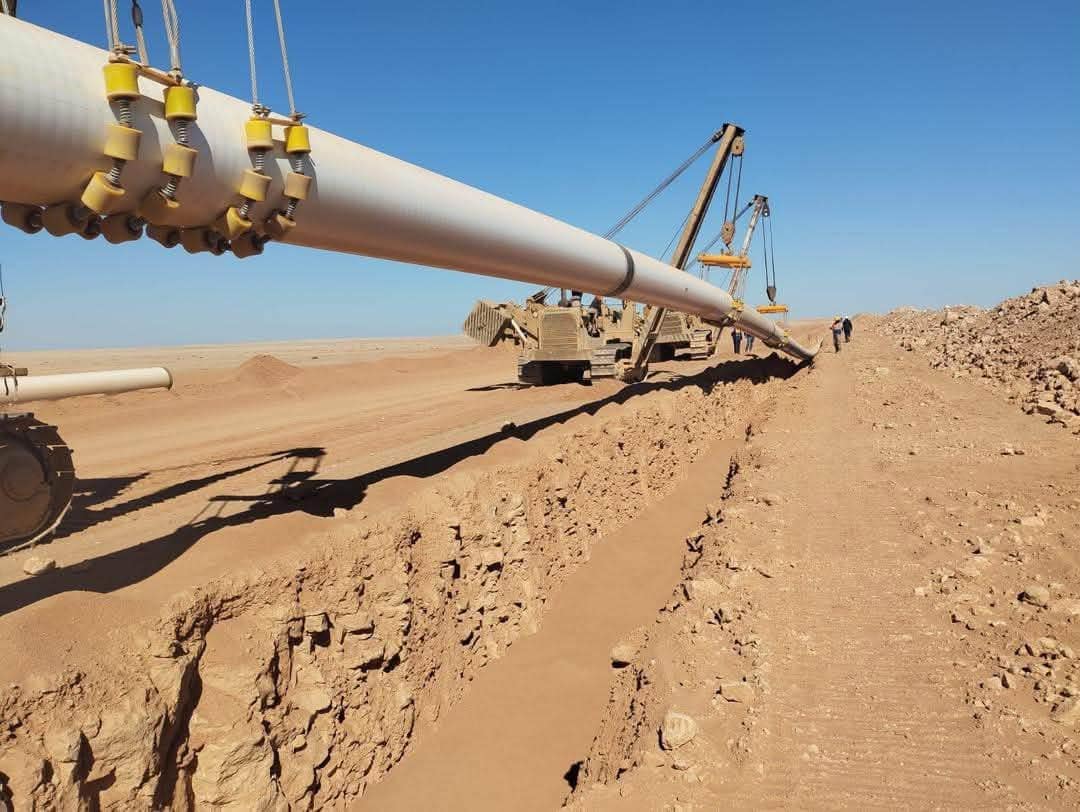 Pipeline replacement works on the Sarir–Hariga line