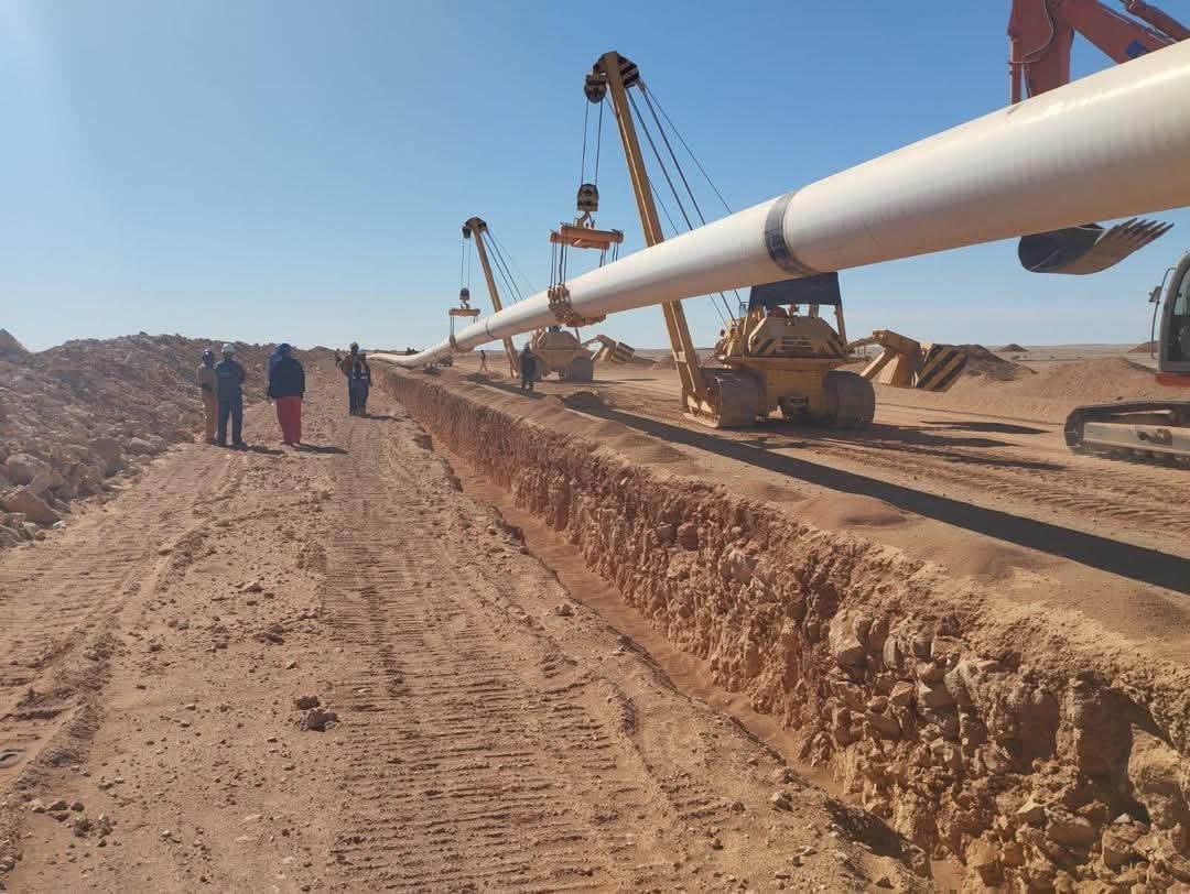 Pipeline replacement works on the Sarir–Hariga line