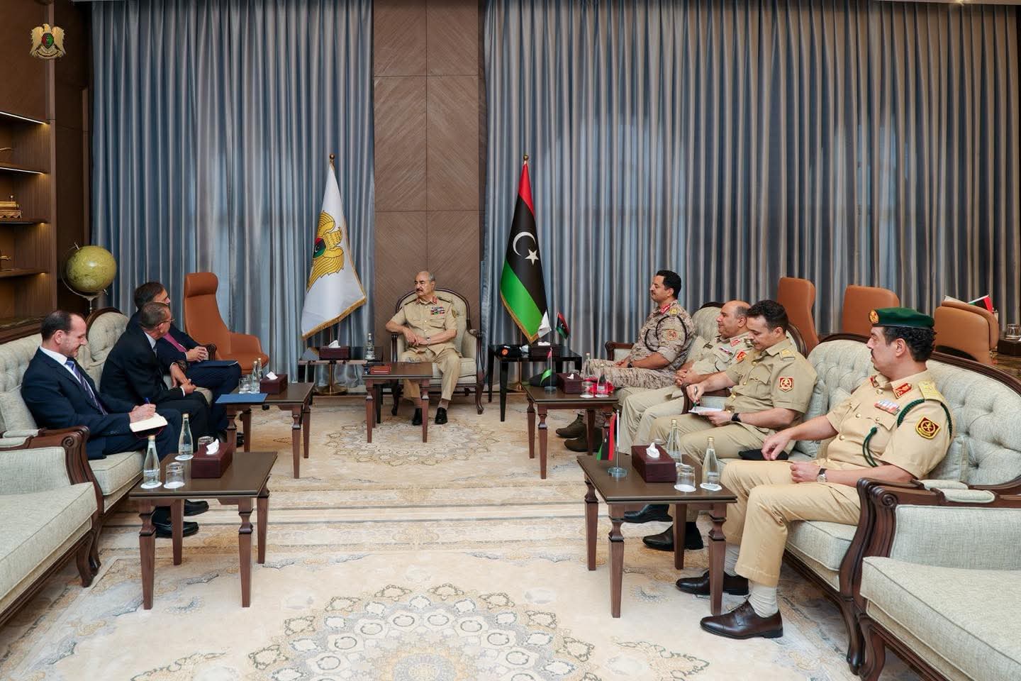 Field Marshal Khalifa Haftar meets the Greek Ambassador to Libya and the Greek Consul General in Benghazi