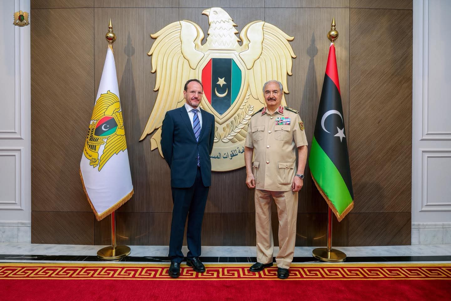 Field Marshal Khalifa Haftar meets the Greek Ambassador to Libya and the Greek Consul General in Benghazi